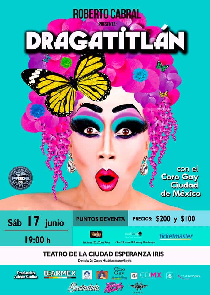 Cartel de la obra de teatro LGBT "Dragatitlán"