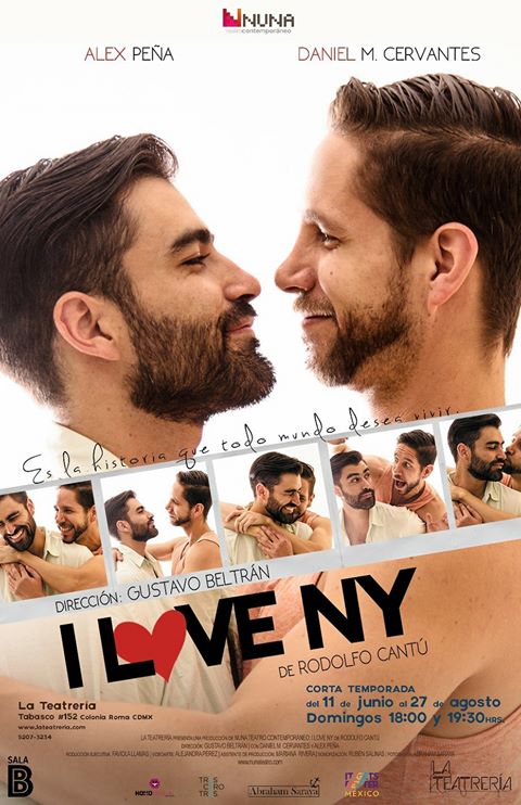 Cartel de la obra de teatro LGBT "I love NY"